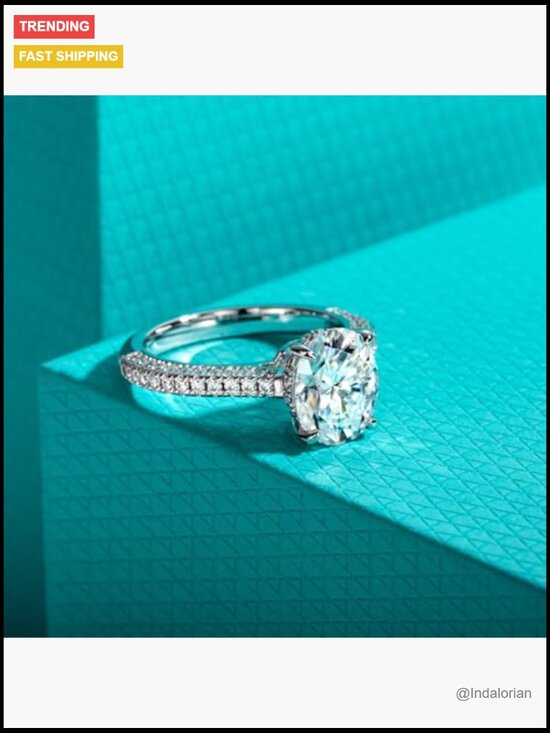 Emerald Cut Engagement Rings in Engagement Rings | Green  Oval Cut Moissanite Ring 3.69cttw D Color VVS1 925 Sterling Silver Engagement